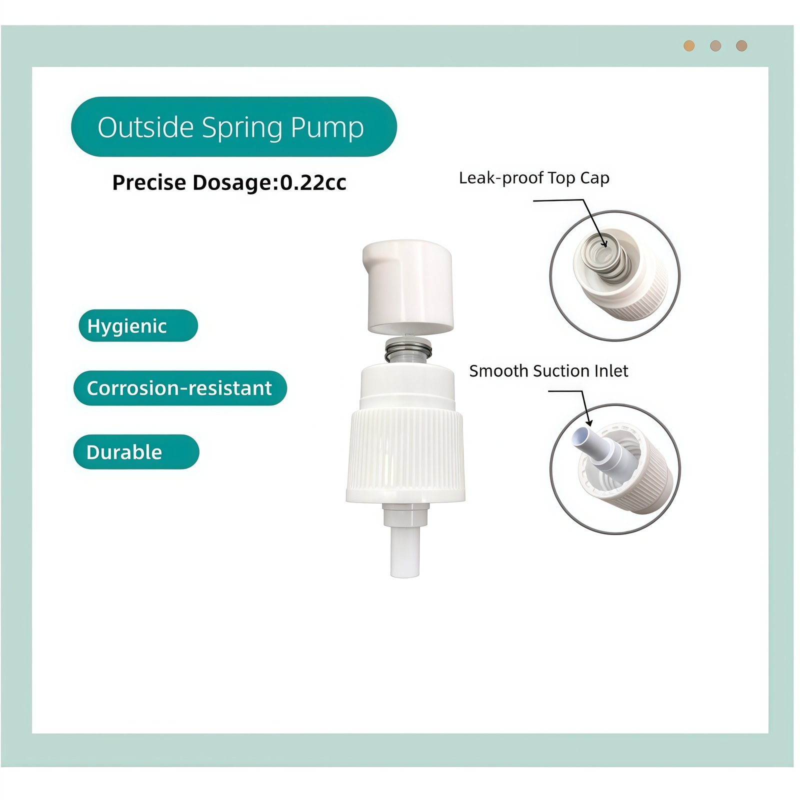 Treatment pump with Outside Spring big